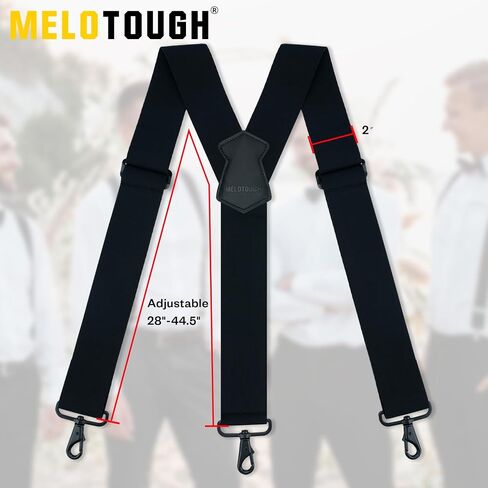 MELOTOUGH Suspenders for Men 2 Inch Wide Y Back Adjustable Elastic Big and Tall Suspenders with Swivel Hooks for Jeans in Kuwait
