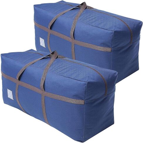 2 Pack Blue Large Duffel Bag for Traveling - Heavy-Duty 600D Polyester, Waterproof with Reinforced Handles, Holds 100 lbs - Premium Quality Duffle Bag Perfect for Travel & Storage - 42" x 16" x 20" In in Kuwait