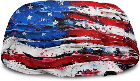 Winch Cover Dustproof & Waterproof Blue Winch Protection Cover Weather Resistant Automotive Winch Accessories (American Flag Oil Painting) in Saudi Arabia