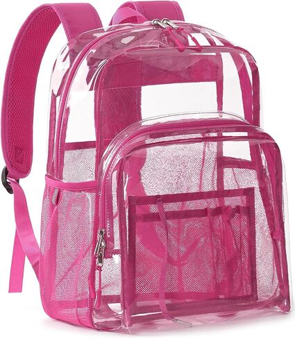 Clear Backpack for School, 17 Inch Large Heavy Duty TPU Clear Bookbag for Boys Girls Adult for College Casual in Saudi Arabia