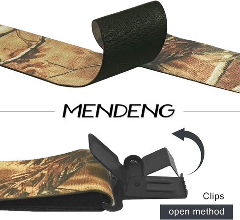 MENDENG Camo Suspenders for Men 2" Heavy Duty Clips - Adjustable X-Back Braces for Hunting and Daily Work in Saudi Arabia