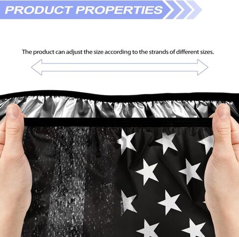 Black Print Universal Winch Cover with Elastic Band Fits Most Electric Winches from 8500 to 17500 Lbs in Kuwait