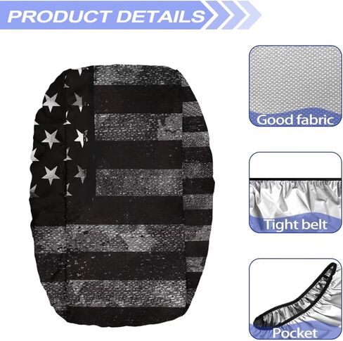 Black Print Universal Winch Cover with Elastic Band Fits Most Electric Winches from 8500 to 17500 Lbs in Kuwait