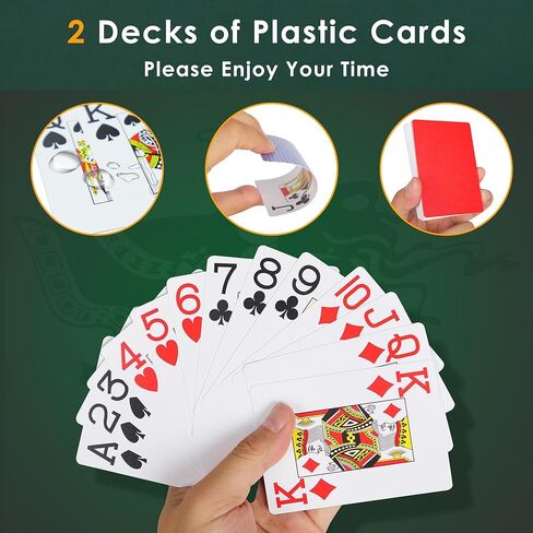 مجموعة بوكر مكونة من 500 قطعة مع 14 جرامًا من رقائق الطين المرقمة، ومجموعات شرائح كازينو تكساس هولدم مع طبقتين من أوراق اللعب البلاستيكية، لألعاب المقامرة في لعبة البلاك جاك in Kuwait