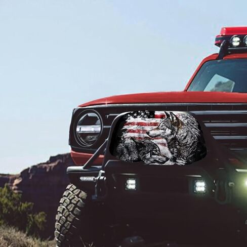 غطاء Winch Cover Rustproof & Waterproof Blue Winch Cover Cover Cover Weather Automotive Winch Accessories (American Flag Ailt Painting) in Kuwait