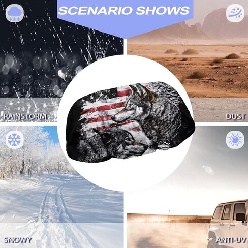 غطاء Winch Cover Rustproof & Waterproof Blue Winch Cover Cover Cover Weather Automotive Winch Accessories (American Flag Ailt Painting) in Kuwait
