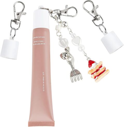 Keychain Cap Compatible with Summer Fridays 0.5 oz Lip Balm, 3 Pack Lip Gloss Keychain Compatible with LANGIGE 0.35 oz Lip Balm (Bow) in Saudi Arabia