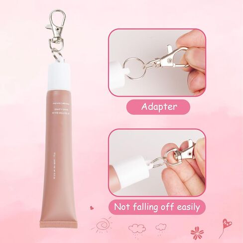 Keychain Cap Compatible with Summer Fridays 0.5 oz Lip Balm, 3 Pack Lip Gloss Keychain Compatible with LANGIGE 0.35 oz Lip Balm (Bow) in Saudi Arabia