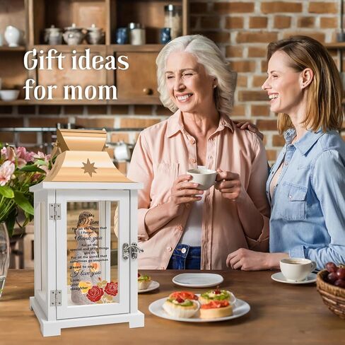 Gifts for Mom from Daughter, Unique Mothers Day Gifts for Mom from Daughter, Mother and Daughter Figurine Lantern Cool Moms Birthday Gift from Daughter, Christmas in Saudi Arabia