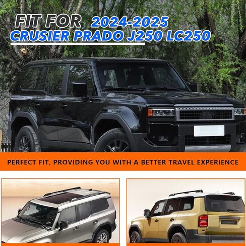 Roof Rack Cross Bars for 2024-2025 Toyota Land Cruiser Prado LC250 J250-200LBS OEM Style Aluminum Alloy Lockable Cargo Carrier Rails in Saudi Arabia