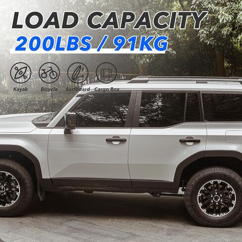 Roof Rack Cross Bars for 2024-2025 Toyota Land Cruiser Prado LC250 J250-200LBS OEM Style Aluminum Alloy Lockable Cargo Carrier Rails in Saudi Arabia