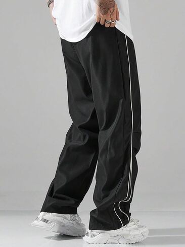 Men's Y2K Baggy Sweatpants Parachute Pants Wide Leg Vintage Track Pants Casual Streetwear in Saudi Arabia
