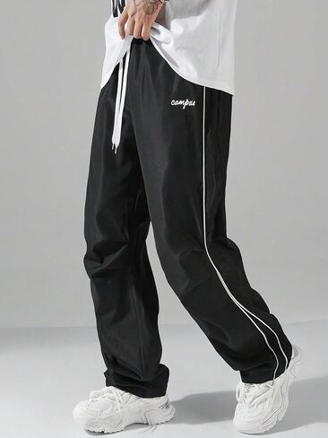Men's Y2K Baggy Sweatpants Parachute Pants Wide Leg Vintage Track Pants Casual Streetwear in Saudi Arabia