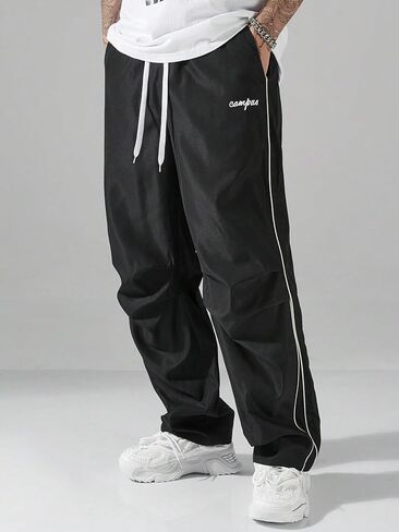 Men's Y2K Baggy Sweatpants Parachute Pants Wide Leg Vintage Track Pants Casual Streetwear in Saudi Arabia