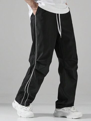 Men's Y2K Baggy Sweatpants Parachute Pants Wide Leg Vintage Track Pants Casual Streetwear in Saudi Arabia