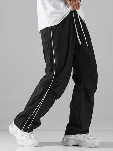 Men's Y2K Baggy Sweatpants Parachute Pants Wide Leg Vintage Track Pants Casual Streetwear in Saudi Arabia