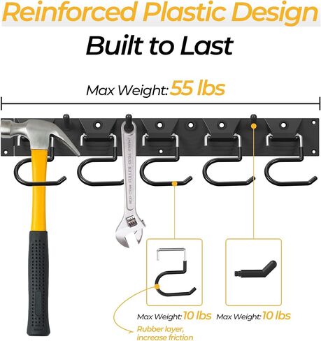 2-Pack Garage Organization, Garage Hooks Heavy Duty, X Broom Holder Wall Mounted, Multifunctional Racks for Gardening, Living Room, and Bathroom in Saudi Arabia