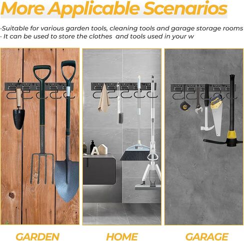 2-Pack Garage Organization, Garage Hooks Heavy Duty, X Broom Holder Wall Mounted, Multifunctional Racks for Gardening, Living Room, and Bathroom in Saudi Arabia
