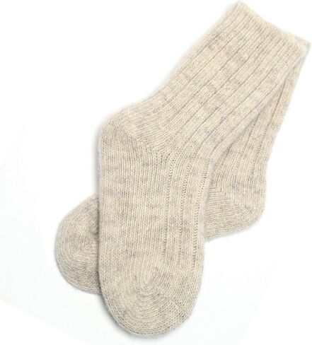 KIDS Pure Wool Socks - Made from Dye-Free Organic Mongolian Sheep Wool - Soft, Cozy Small Kids Winter Essentials in Saudi Arabia