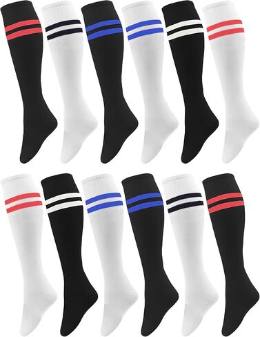 Winterlace Kids Youth Soccer Socks ، 12 زوجًا من الفتيان الفتيات الركبة ، فريق كرة القدم الرياضي الرياضي in Saudi Arabia