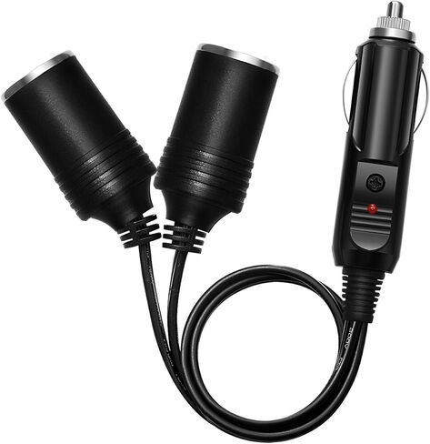 chanzon 12v/24v 1 to 2 carction killette wighter leight adapter ، 7in ul wire with 15a fus in Saudi Arabia