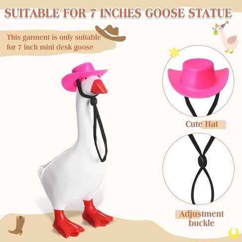 Geelin 6 Pcs Mini Desk Goose Headwear 7 Inches Magnetic Goose Outfit Magnetic Statue Keychain Costume Mini Hat for Decoration in Kuwait
