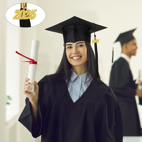 Berlune 12 Pitch Cap Graduation Cap 2025 Tassel قابلة للتعديل القابلة للتعديل ، قبعة التخرج من الملاذ للبكالوريوس البالغة in Saudi Arabia