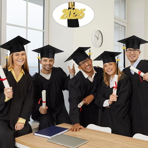 Berlune 12 Pitch Cap Graduation Cap 2025 Tassel قابلة للتعديل القابلة للتعديل ، قبعة التخرج من الملاذ للبكالوريوس البالغة in Saudi Arabia