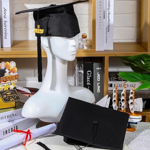 Berlune 12 Pitch Cap Graduation Cap 2025 Tassel قابلة للتعديل القابلة للتعديل ، قبعة التخرج من الملاذ للبكالوريوس البالغة in Saudi Arabia