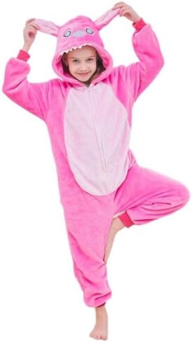 NXLYDZSW Unisex Cosplay Costumes,Flannel Animal Onesie Sleepwear Costumes for Girl in Saudi Arabia