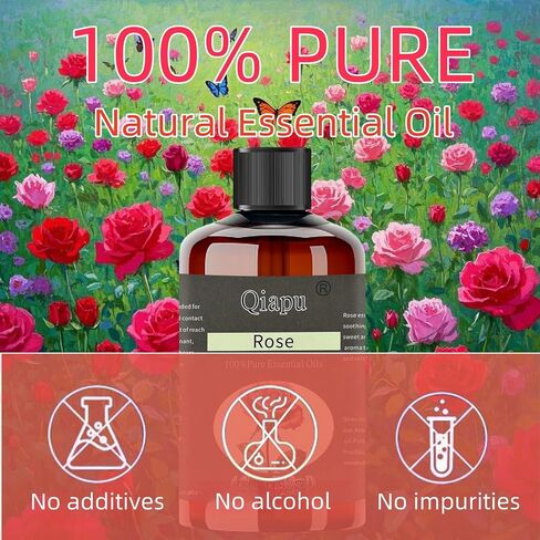 Pure and Natural Rose Diffuser Scented Oil Premium Aromatherapy for Laundry Scented Oils with Dropper in Saudi Arabia