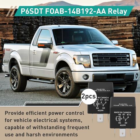 2 PCS P6SDT FOAB-14B192-AA RELAY-12VDC 40A 5 ، ملاءمة لنماذج فورد ، ضمان تشغيل مستقر للأنظمة الكهربائية للسيارات in Kuwait
