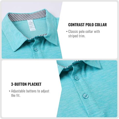 CIMIC 3 Pack Polo Polo Terts for Men Short Sleeve Tennis Quick Dry Performanc Golf Moisture Wicking Tops Tops Tops in Kuwait