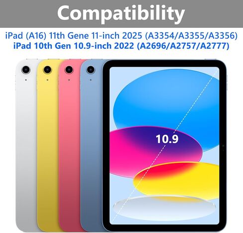 حافظة TQQ Touch لجهاز iPad (A16) الجيل الحادي عشر/العاشر مع لوحة المفاتيح in Kuwait