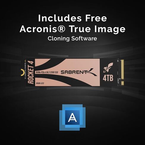 SABRENT Rocket 4 2TB DRAM-LESS M.2 PCIe GEN 4 X4 NVMe SSD (SB-RKT4L-2TB) in Saudi Arabia