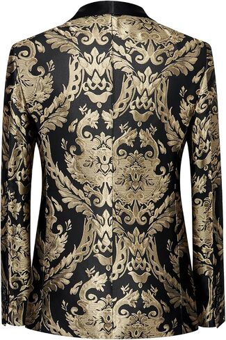 Men’s Suit Jacket Jacquard Slim Fit Shawl Lapel Tuxedo Wedding Party Prom Suit Coat in Saudi Arabia