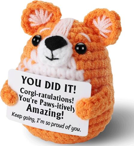 2025 Graduation Gifts for Her Him with You DID IT Message Graduation Gift for Daughter Son Friends Nurse Women Men Her Him, Handmade Crochet Corgi Dog in Saudi Arabia