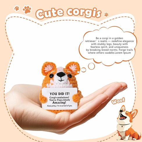 2025 Graduation Gifts for Her Him with You DID IT Message Graduation Gift for Daughter Son Friends Nurse Women Men Her Him, Handmade Crochet Corgi Dog in Saudi Arabia