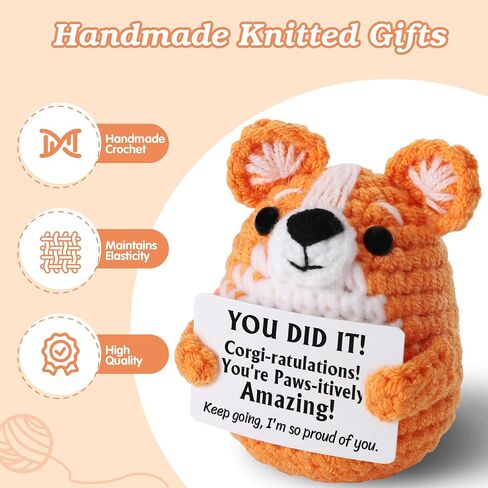2025 Graduation Gifts for Her Him with You DID IT Message Graduation Gift for Daughter Son Friends Nurse Women Men Her Him, Handmade Crochet Corgi Dog in Saudi Arabia