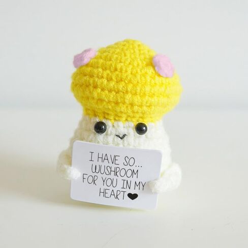 Positive Potato Bulk Emotional Support Pickle, 3 Inch Handmade Crochet Vegetables Animals Dolls, Encouragement Gifts for Friends Coworker, Décor for Desk Home Office (9 Varied) in Kuwait