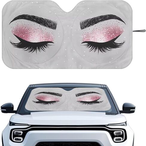 Bulopur Car Windshield Sunshade Eyes Window Window Shades قابلة للطي مضحكة واقي من الزجاج الأمامي Auto Auto 1 in Kuwait