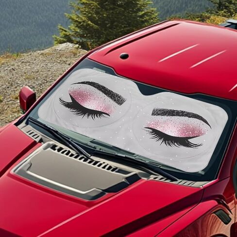 Bulopur Car Windshield Sunshade Eyes Window Window Shades قابلة للطي مضحكة واقي من الزجاج الأمامي Auto Auto 1 in Kuwait