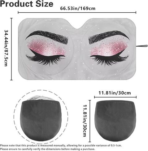 Bulopur Car Windshield Sunshade Eyes Window Window Shades قابلة للطي مضحكة واقي من الزجاج الأمامي Auto Auto 1 in Kuwait