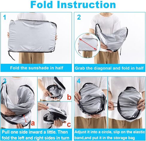 Premium Windshield Sun Shade for 2018-2025 Jeep Wrangler JL JLU & 2020-2025 Jeep Gladiator, Reflective 310T Material Front Window Sun Visor Blocks UV Rays Foldable Sunshade with Storage Pouch in Saudi Arabia