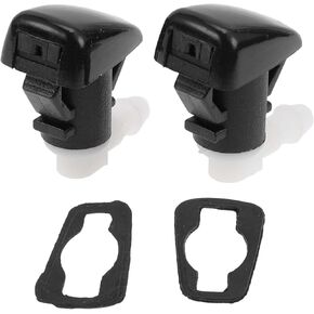 2pcs فوهة غسالة الزجاج الأمامي لـ Cadillac SRX لـ Cadillac SRX Front Windshield Forsles Wiper Washer Jet No.25823361 Black Plastic