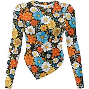 Long Sleeve Shirts for Women Round Neck Lightweight Shirts Thermal Slim Workout Underwear Tops for Winter S-L in Kuwait