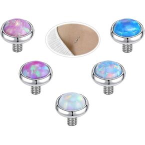 Surgical Steel Dermal Piercing Jewelry Tops for Women Men Cubic Zirconia Micro Dermal Anchor Tops Base Dermal Piercing 3-20Pcs Dermal Piercing Kit Hypoallergenic