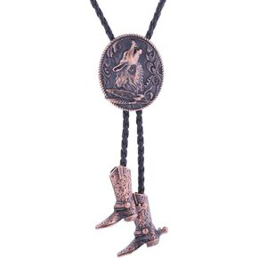 HUABOLA CALYN Bolo Tie for Men, Western Cowboy Native American Leather Necktie, Western Costume Accessories for Men Women
