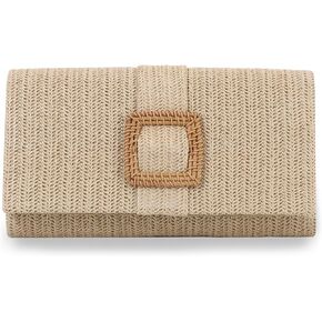Emprier Straw Clutch Purses for Women Summer Beach Bag Raffia Crossbody Purse Woven Envelope Handbag