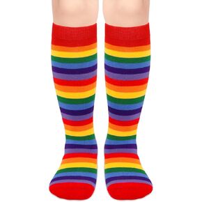 Olreco 1 Pack Toddler Kids Youth Soccer Socks Girls Boys Baseball Socks Youth Knee High Softball Football Accessories Cotton
